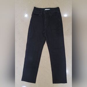 OAK + FORT Women's Black Straight Jeans